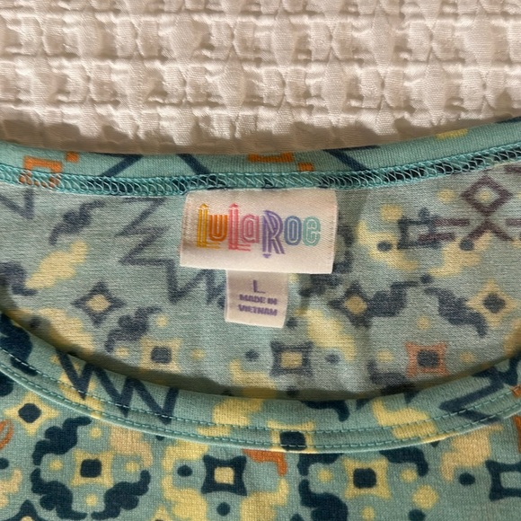 LuLaRoe Women’s Julia Dress/Size: Large/Color: Diamond Starburst Design (NWT) - Picture 3 of 10